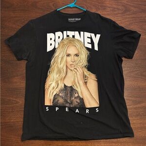 Britney Spears Black Graphic Short Sleeve Tee